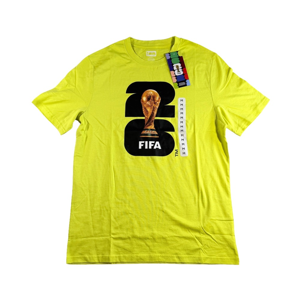 FIFA‎ World Cup 2026 Yellow Trophy Graphic T-Shirt Medium NWT